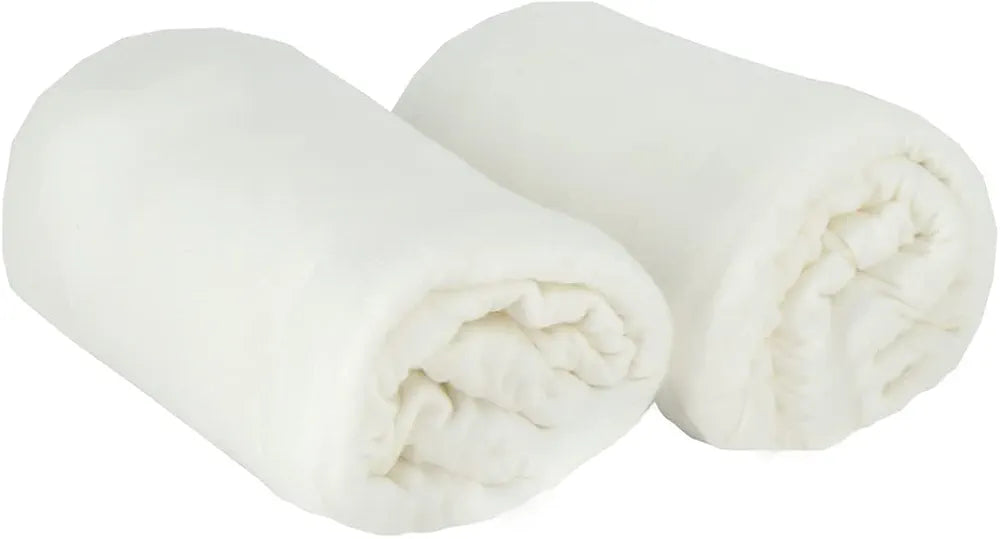 Draps Housse Bébé 100% Coton – Lot de 2 | 60×120 cm | Jersey Ultra Doux – Blanc Pur